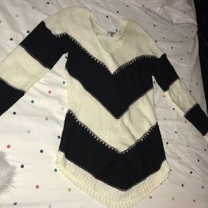 Black and white sweater